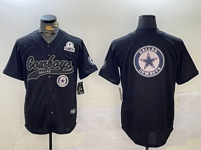 Men Dallas Cowboys Blank Black Joint Name 2024 Nike Limited NFL Jersey style 8->dallas cowboys->NFL Jersey